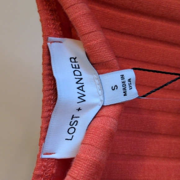 LOST & WANDER ORANGE LIVING FREE TOP Size: Small - Picture 4 of 4